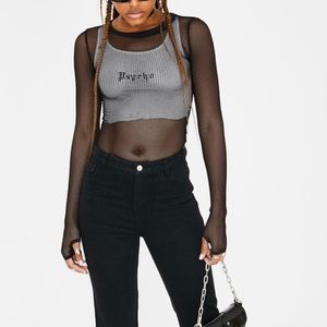 Black Long Sleeve Fishnet